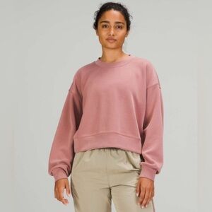 Lululemon pink/mauve softstreme crew neck sweatshirt size 4